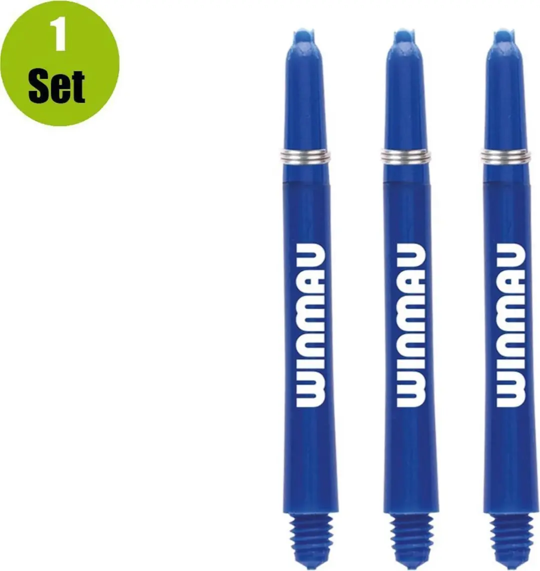 Winmau Dart Shafts Nylon Signature Blauw Medium - 6 Stuks
