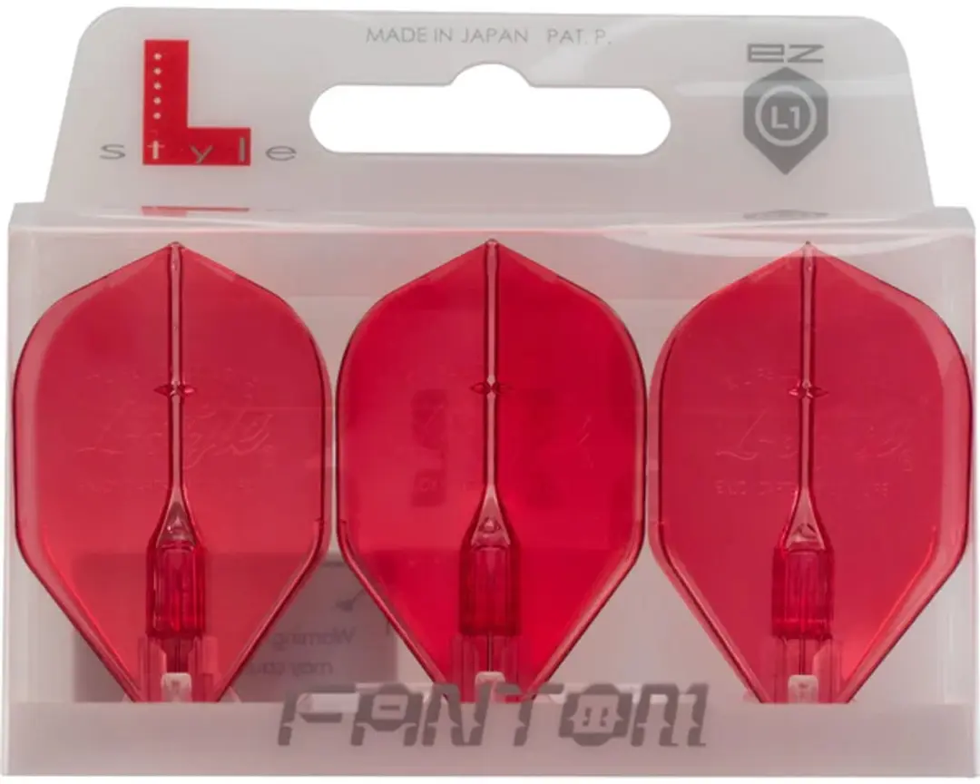 L-Style Fantom EZ L1 Standard Dart Flights FP2104 - 3 Stuks - Rood/Transparant