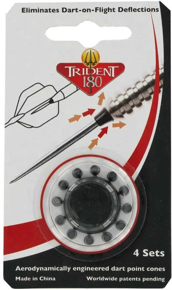 Bull's Trident 180 Dartpoint Cones - 3 Stuks - Rood