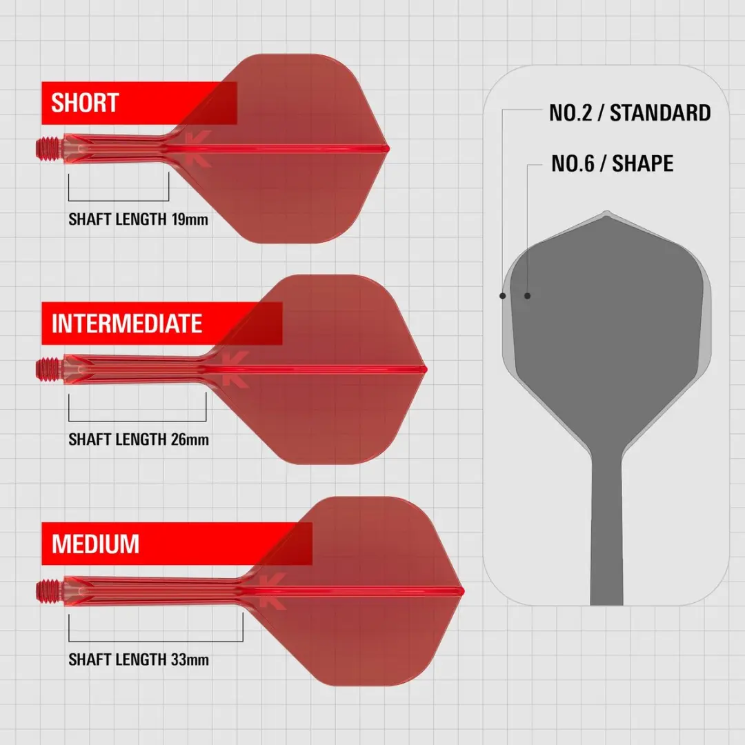 Target K-Flex Red NO2 Dart Flights 19mm - 1 Stuk