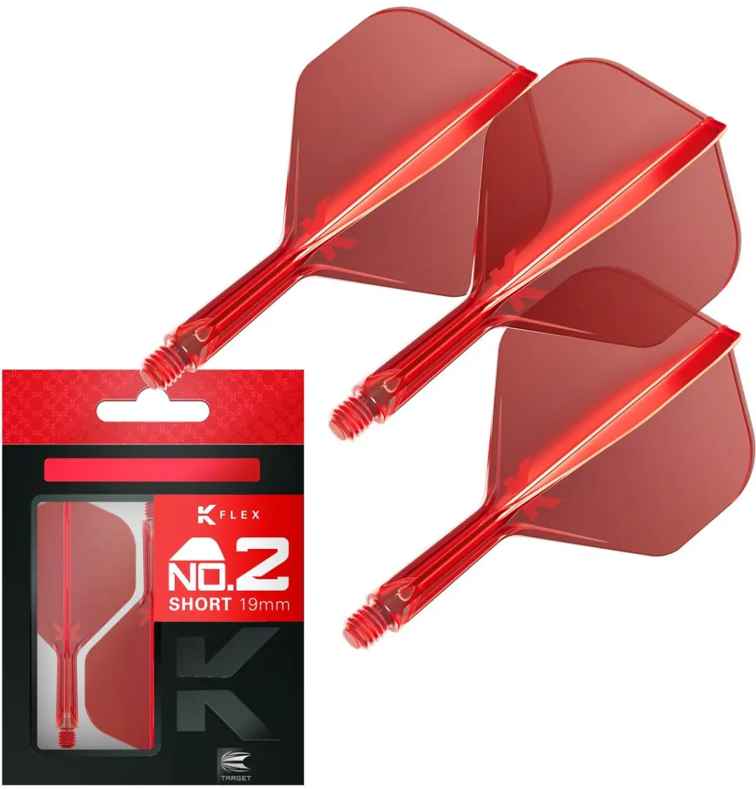 Target K-Flex Red NO2 Dart Flights 19mm - 1 Stuk