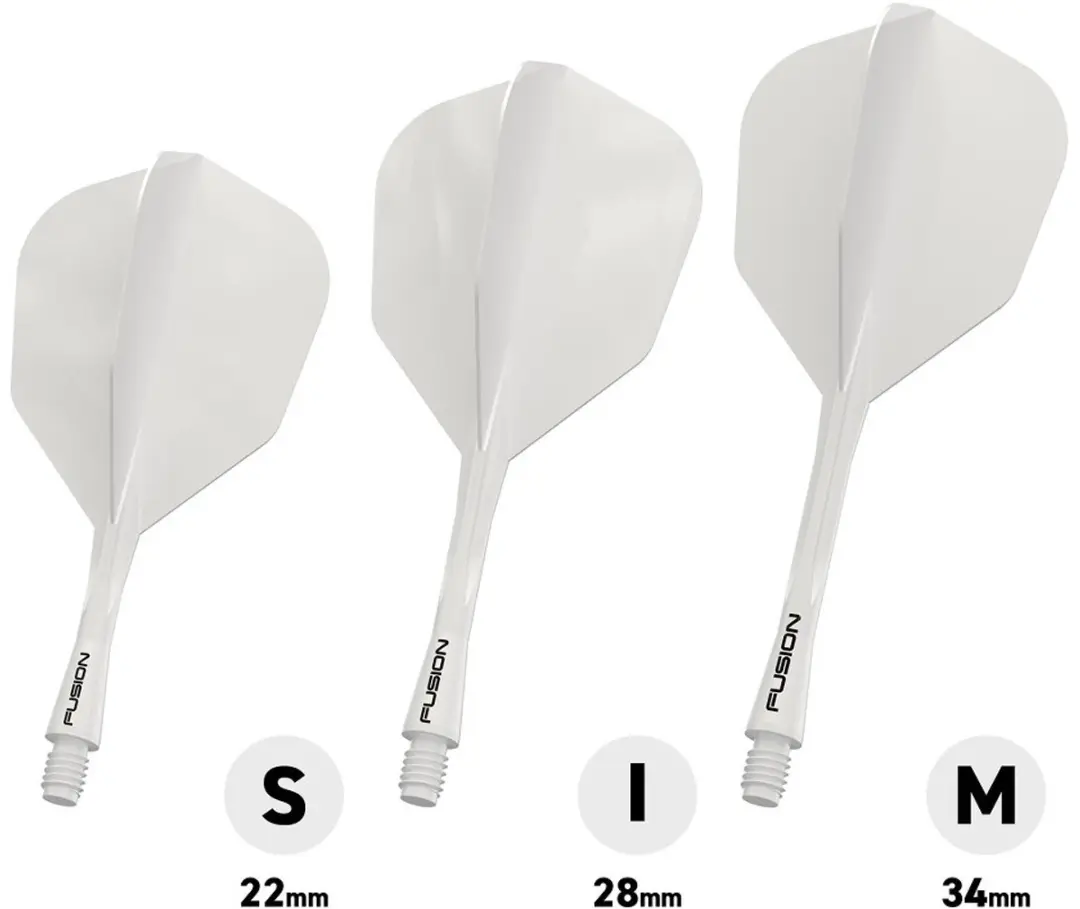 Winmau Fusion Integrated Flight & Shaft System No.6 Wit - 3 Stuks