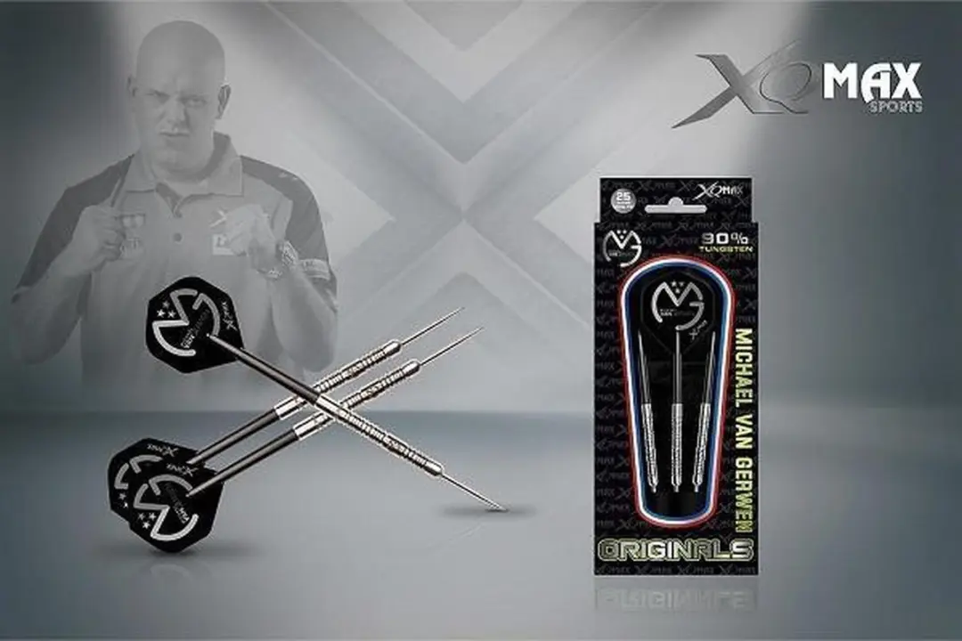 XQMax Michael van Gerwen Dartpijlen QD1001090 - 23g - 3 Stuks - Zilver