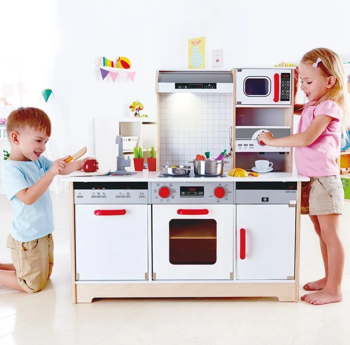 Hape Houten Keuken Alles in 1 - Wit