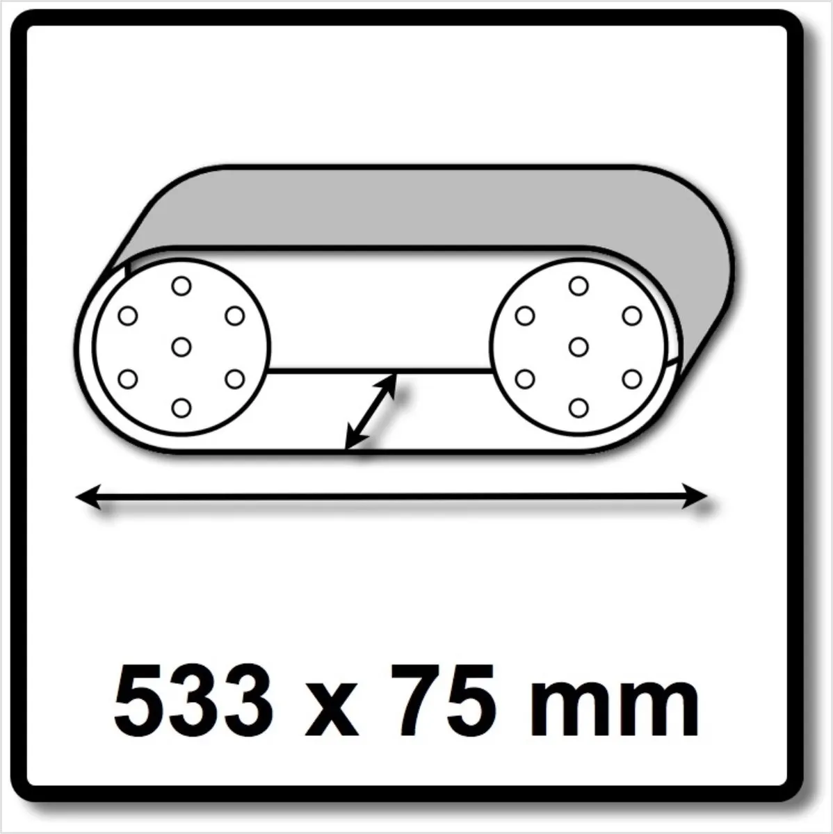 Festool Schuurbanden 75x533mm K80 Rubin II - 10 Stuks