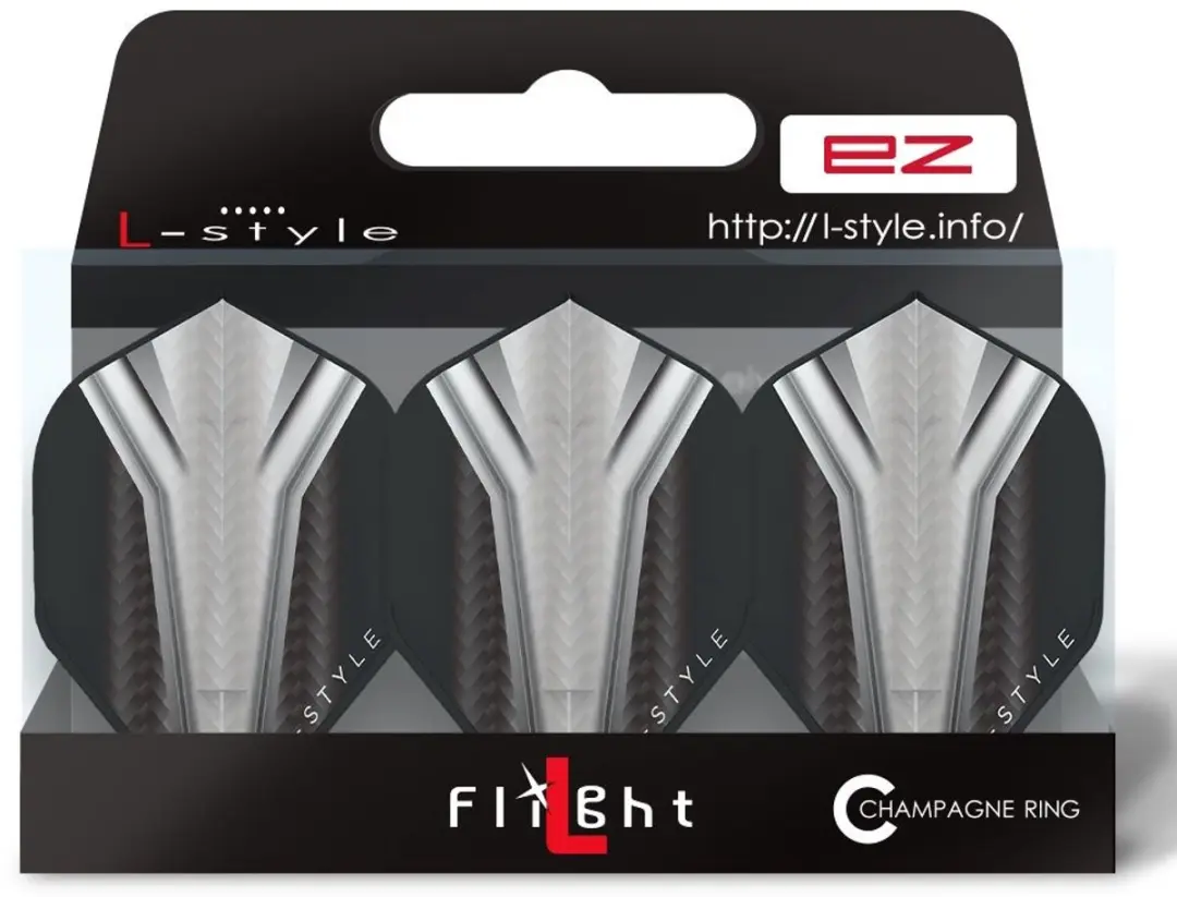 L-Style Champagne L1 EZ Standard Inception White Dart Flights - 3 Stuks