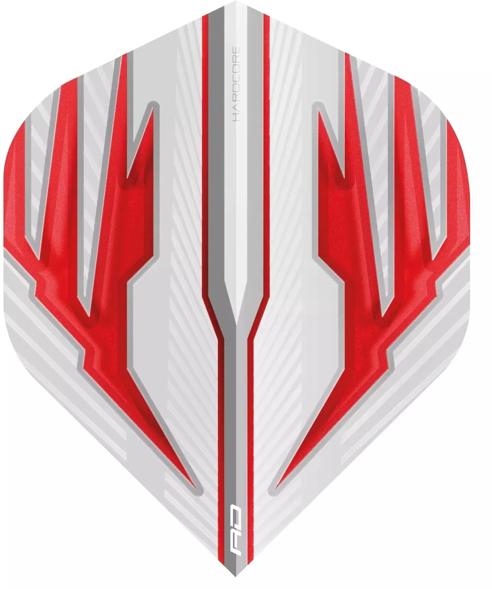 Red Dragon Hardcore Radical Dart Flights TF6331 - 3 Stuks - Rood/Wit - afbeelding 2 van 3