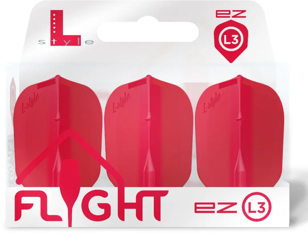 L-Style EZ L3 Red FP1337 Dart Flights - 3 Stuks