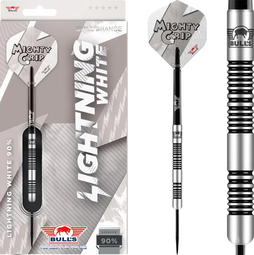 Bull's Lightning White Dartpijlen 21g - 3 Stuks