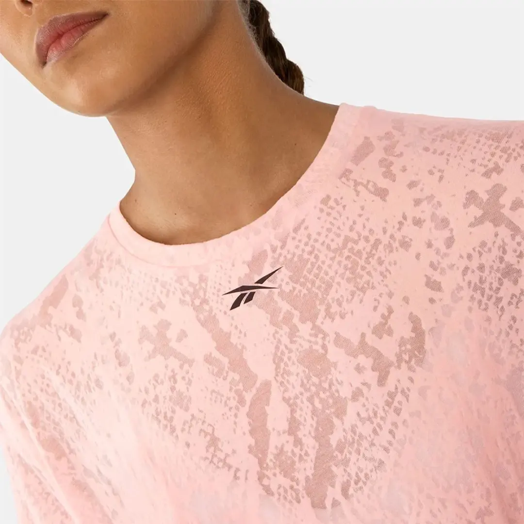 Reebok Lux Fitness Burnout T-shirt - Roze XS