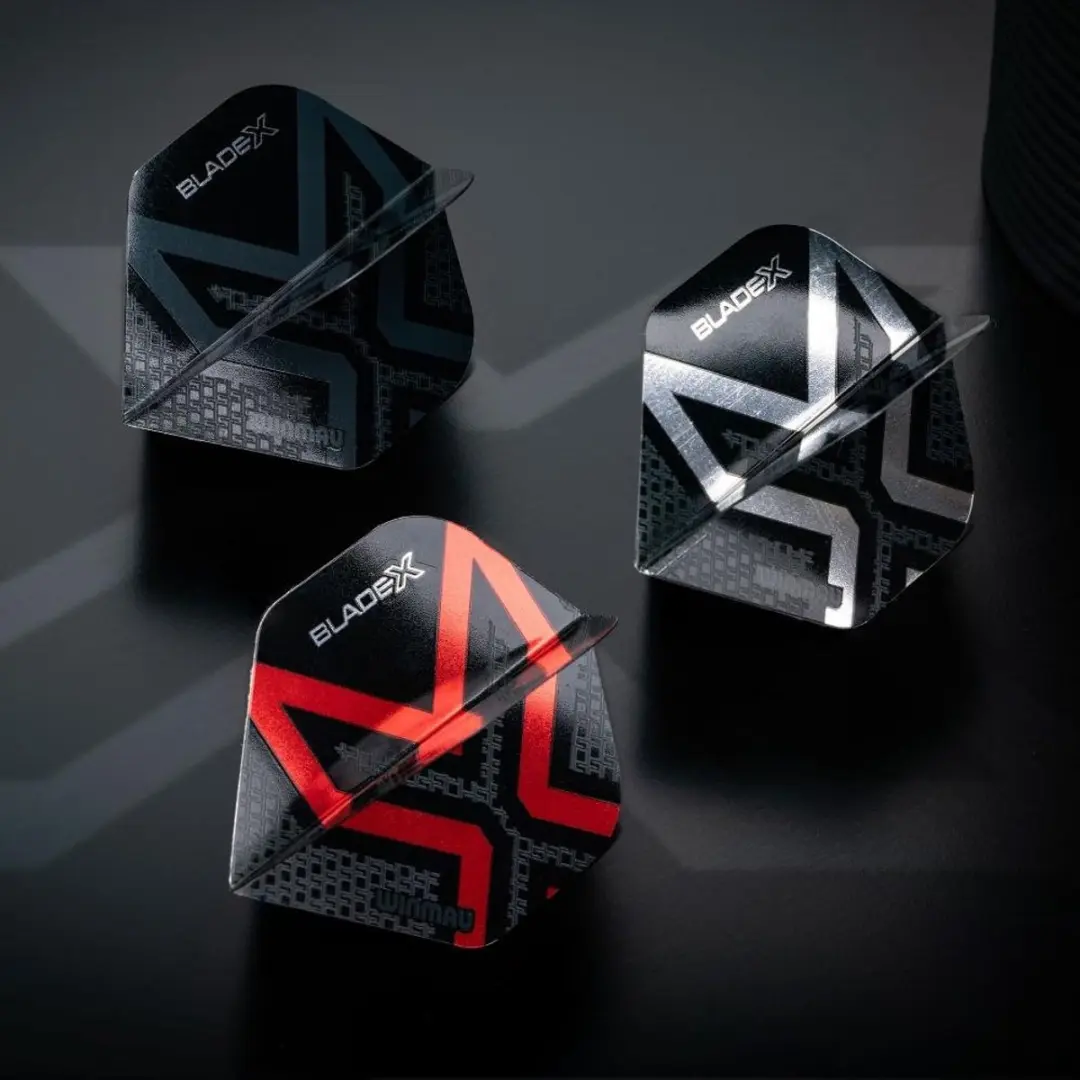 Winmau Blade X Prism Delta Dart Flights - 3 Stuks - Metallic Zwart
