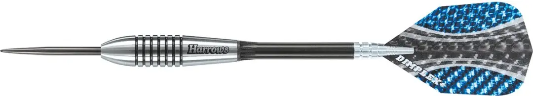 Harrows Bomber 85% Tungsten 21gr - Blauw/Wit - afbeelding 6 van 6