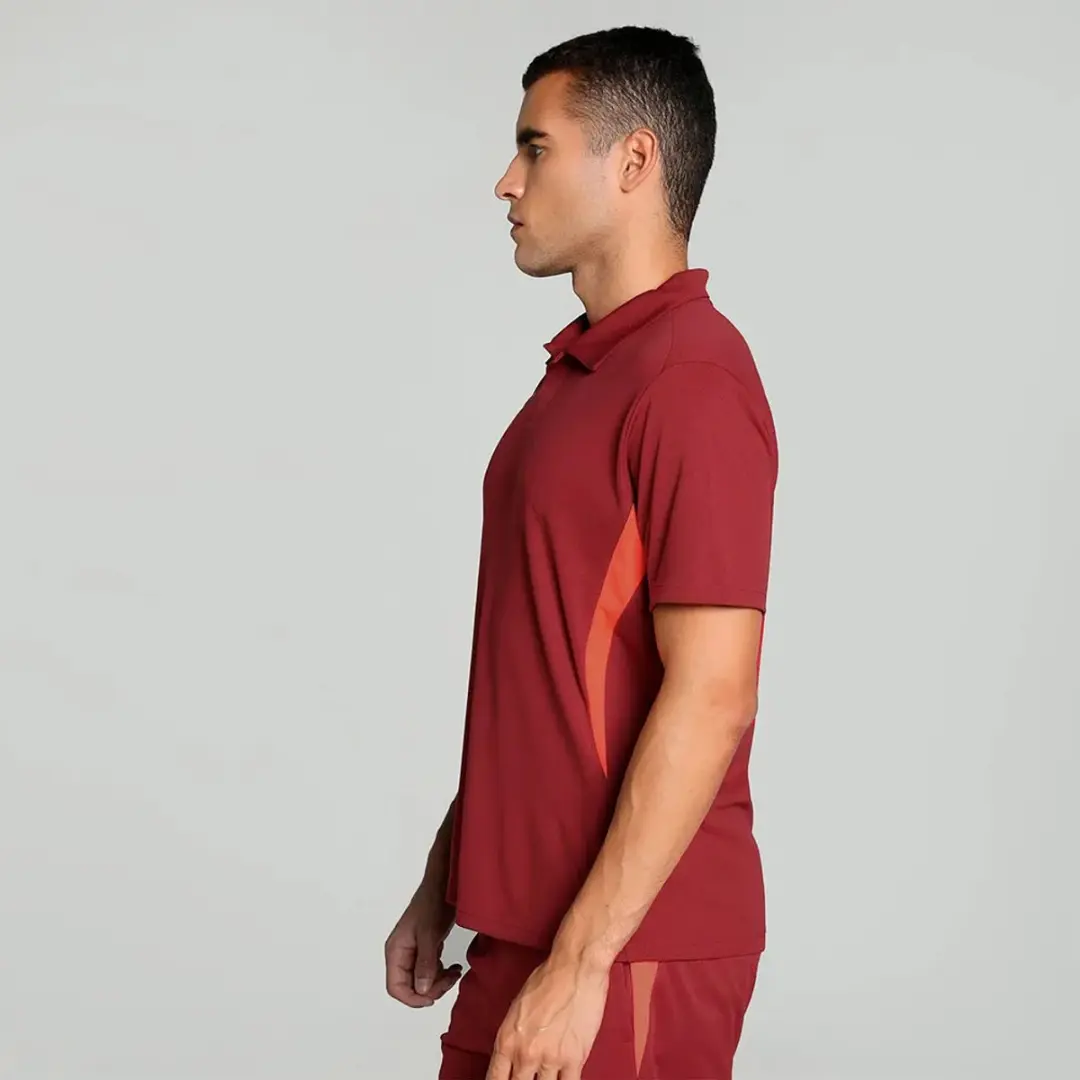 PUMA Individual Korte Mouw Poloshirt - Glowing Red - 2XL