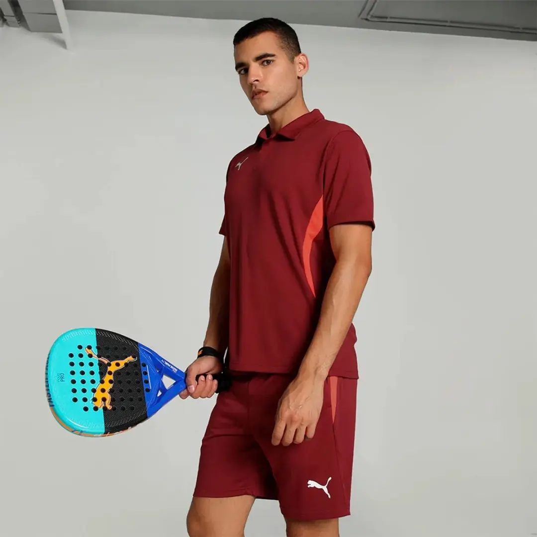 PUMA Individual Korte Mouw Poloshirt - Glowing Red - 2XL