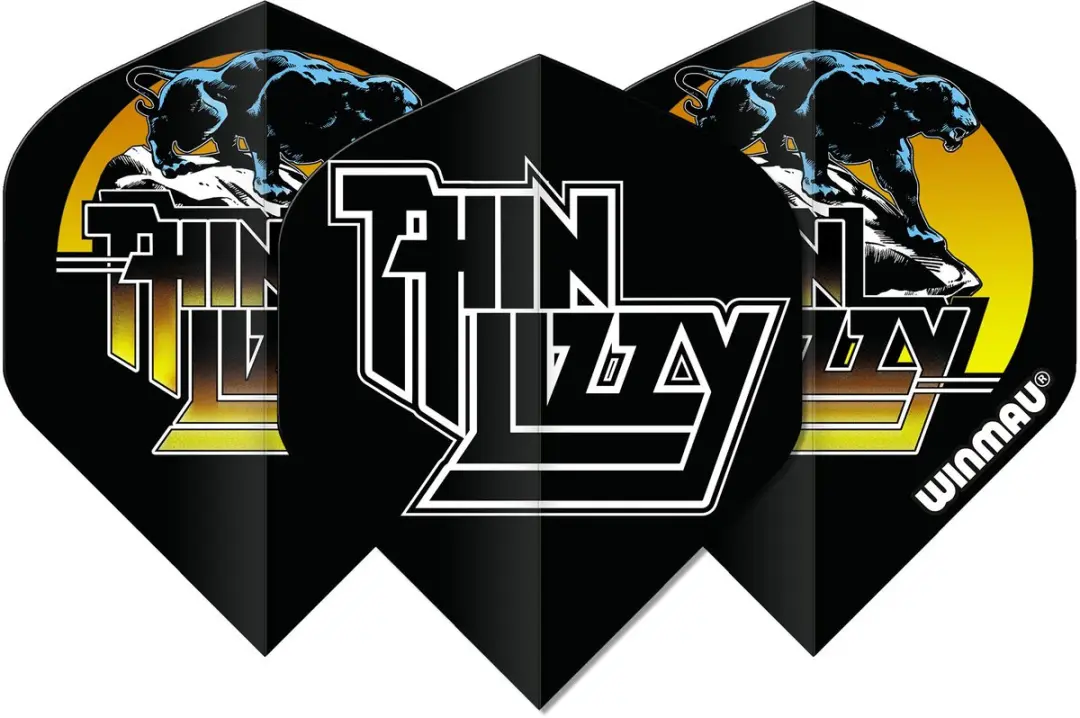 Winmau Thin Lizzy Dart Flights - 3 Stuks - Zwart