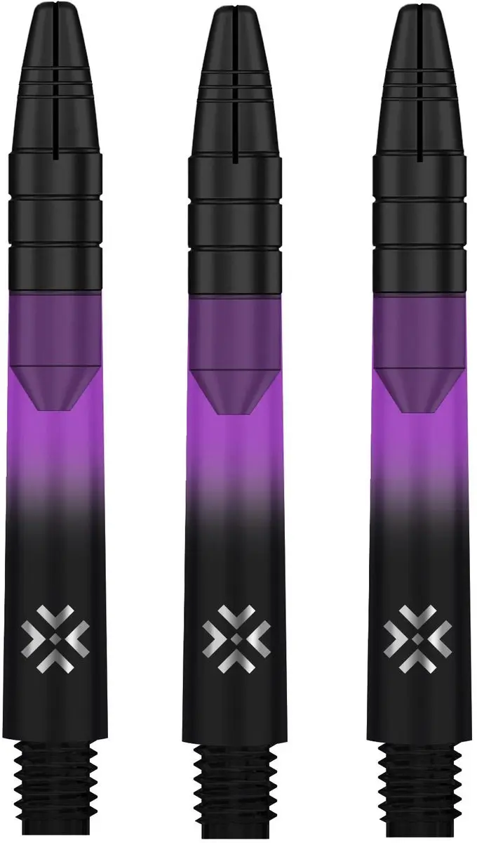 Bullet Shaft Alu HD 41mm - Paars/Zwarte Kop - 3 Stuks