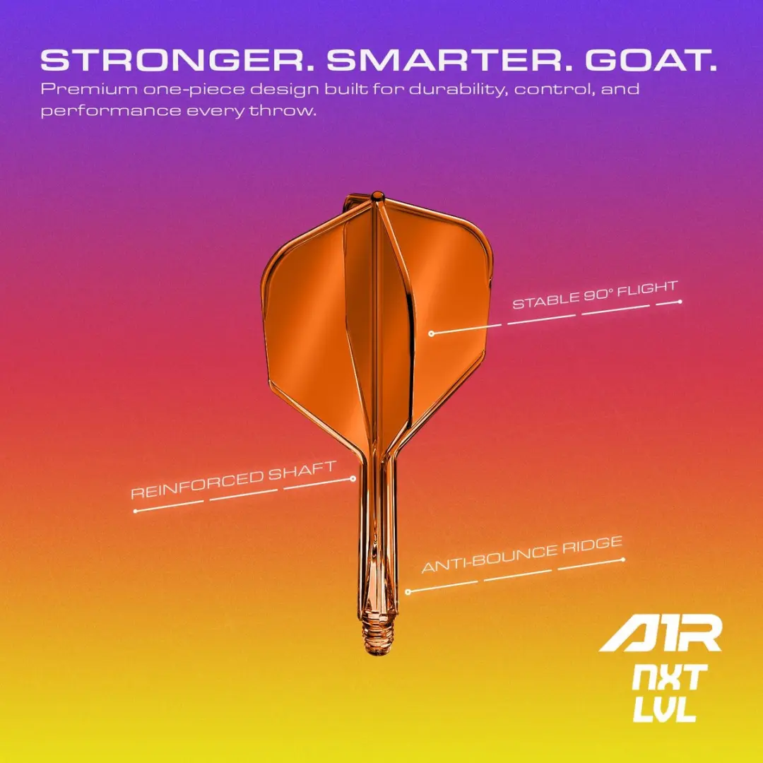 goat Air Neon Orange NO6 Dart Flights - 3 Stuks