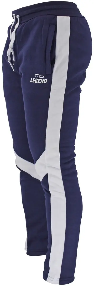 Legend Joggingbroek Navy Fleece S - Blauw/Wit