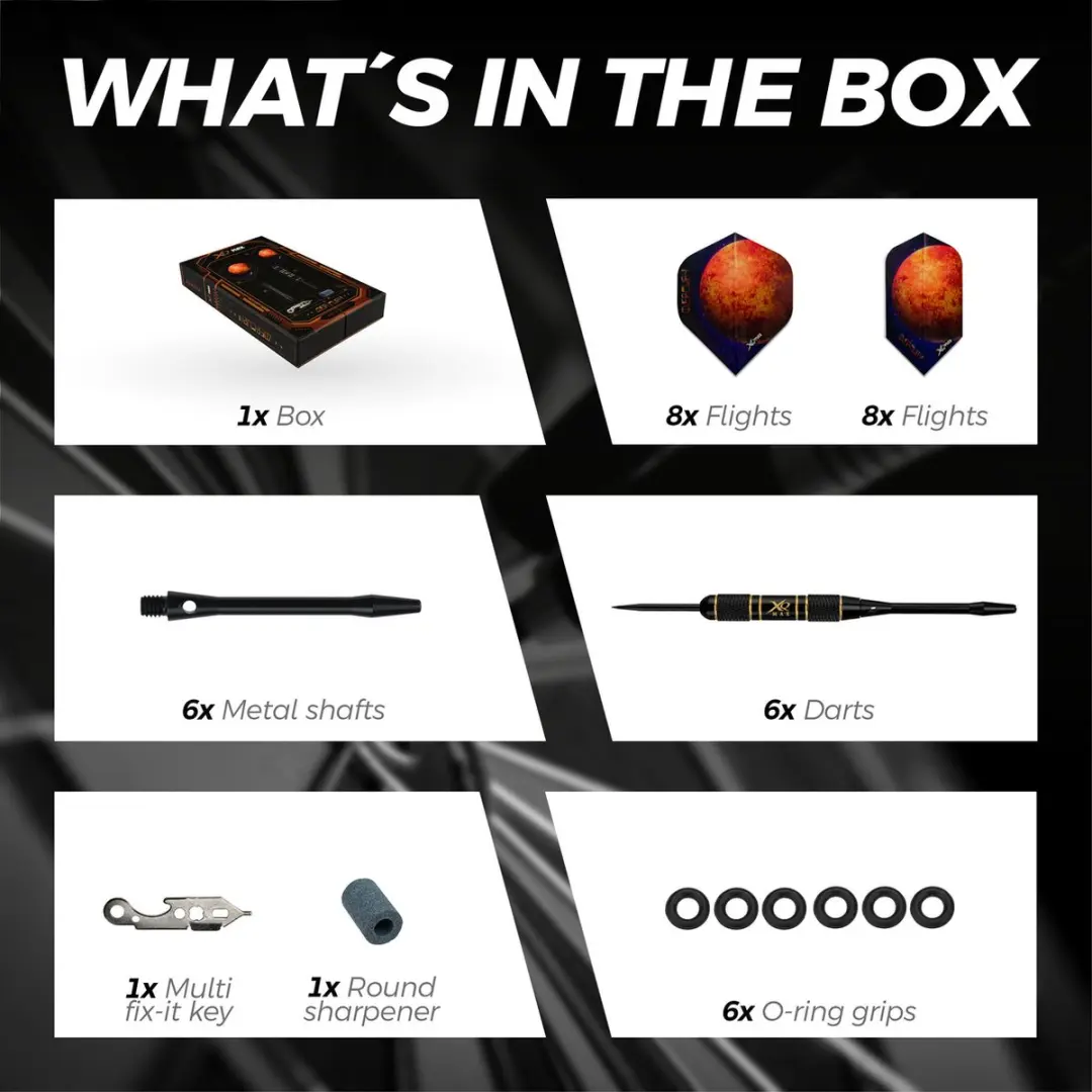 XQMax Mercury Steel Tip Dartset - 3 Stuks - Multicolor