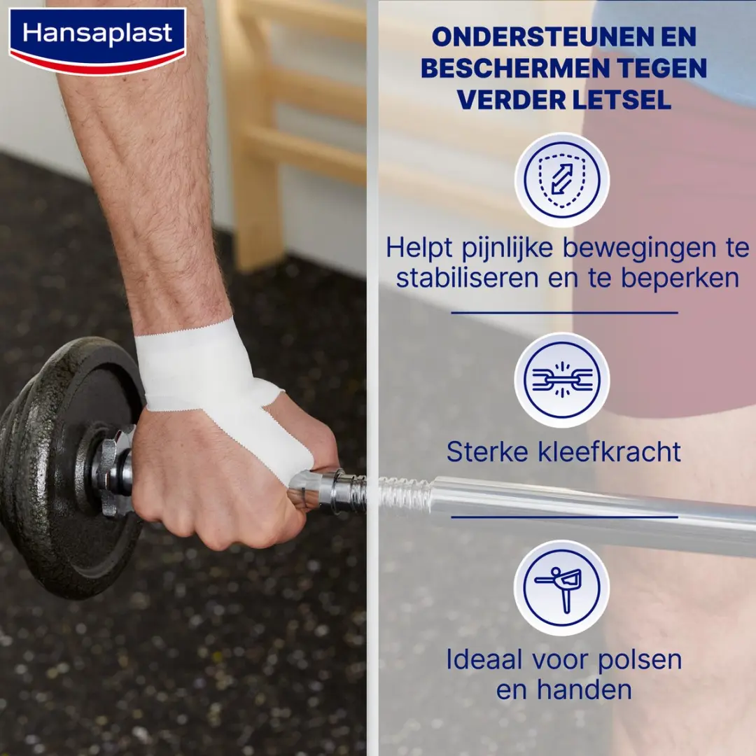 Hansaplast Stevige Sporttape 2.5cm x 10m - Wit