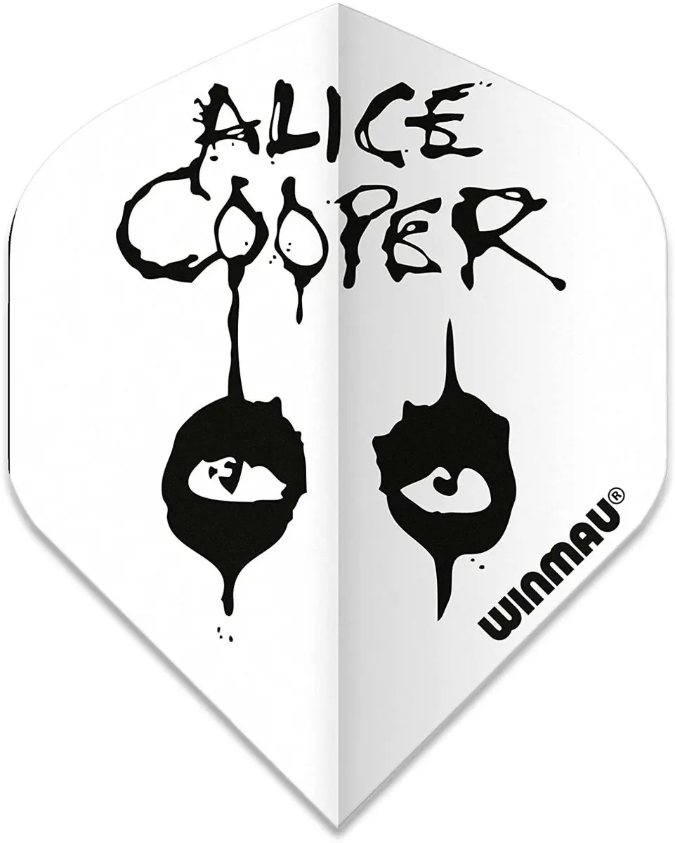 Winmau Rock Legends Alice Cooper Dart Flights - Wit - 3 Stuks