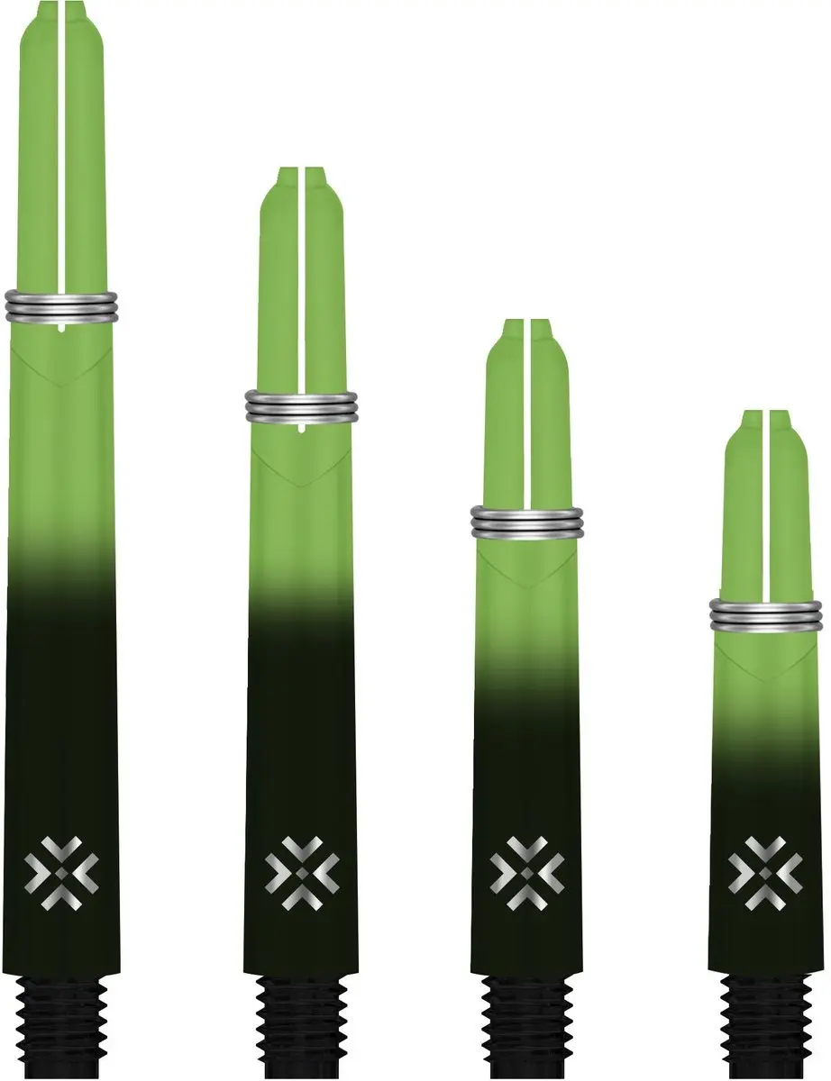 Bullet Shafts 28mm Zwart Groen