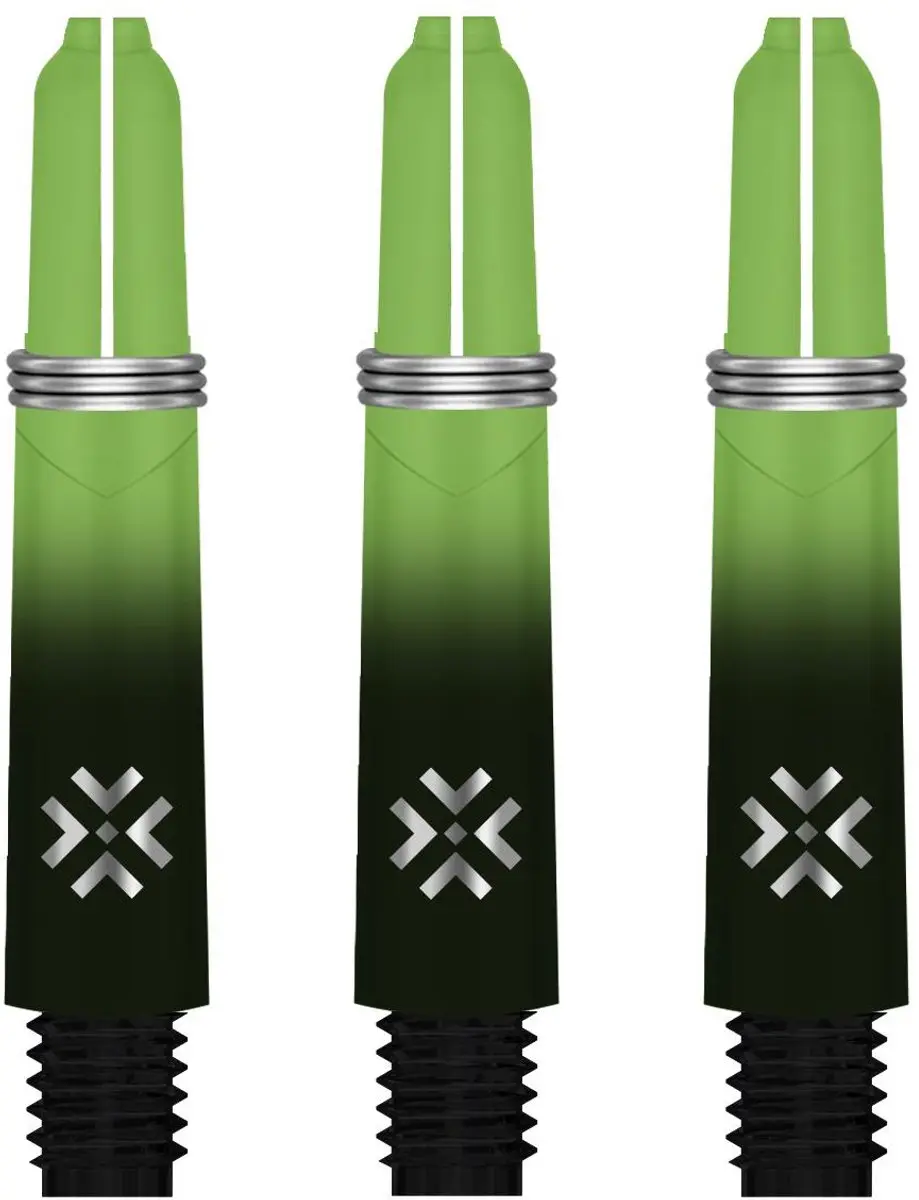 Bullet Shafts 28mm Zwart Groen - 3 Stuks