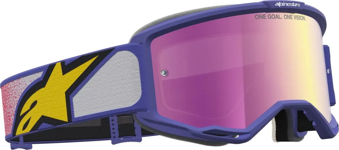 Alpinestars Vision 5 Drag Mirror Motocrossbril - Paars/Rood