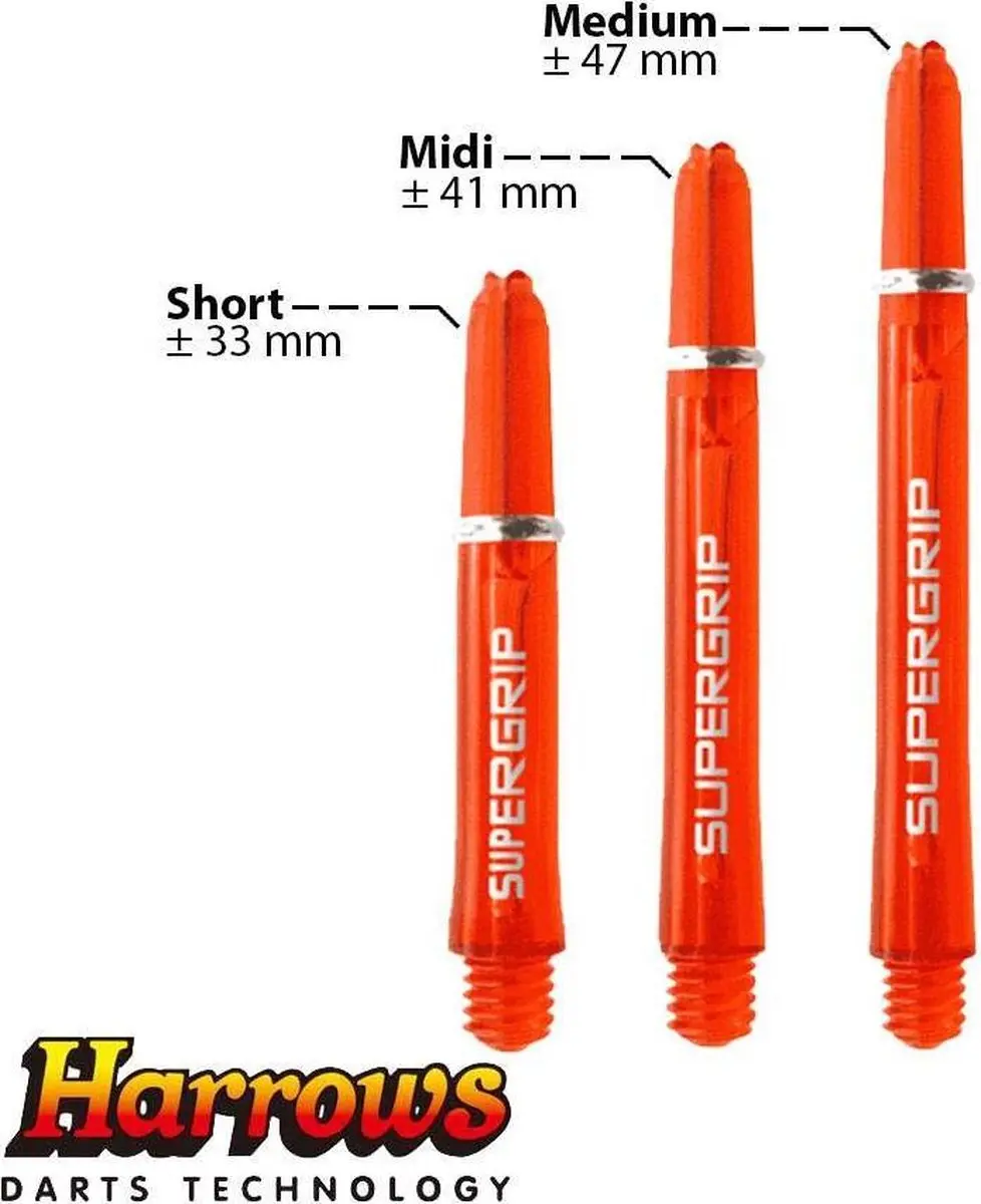 Harrows Supergrip Shaft SH0070 - 3 Stuks - Zwart/Goud