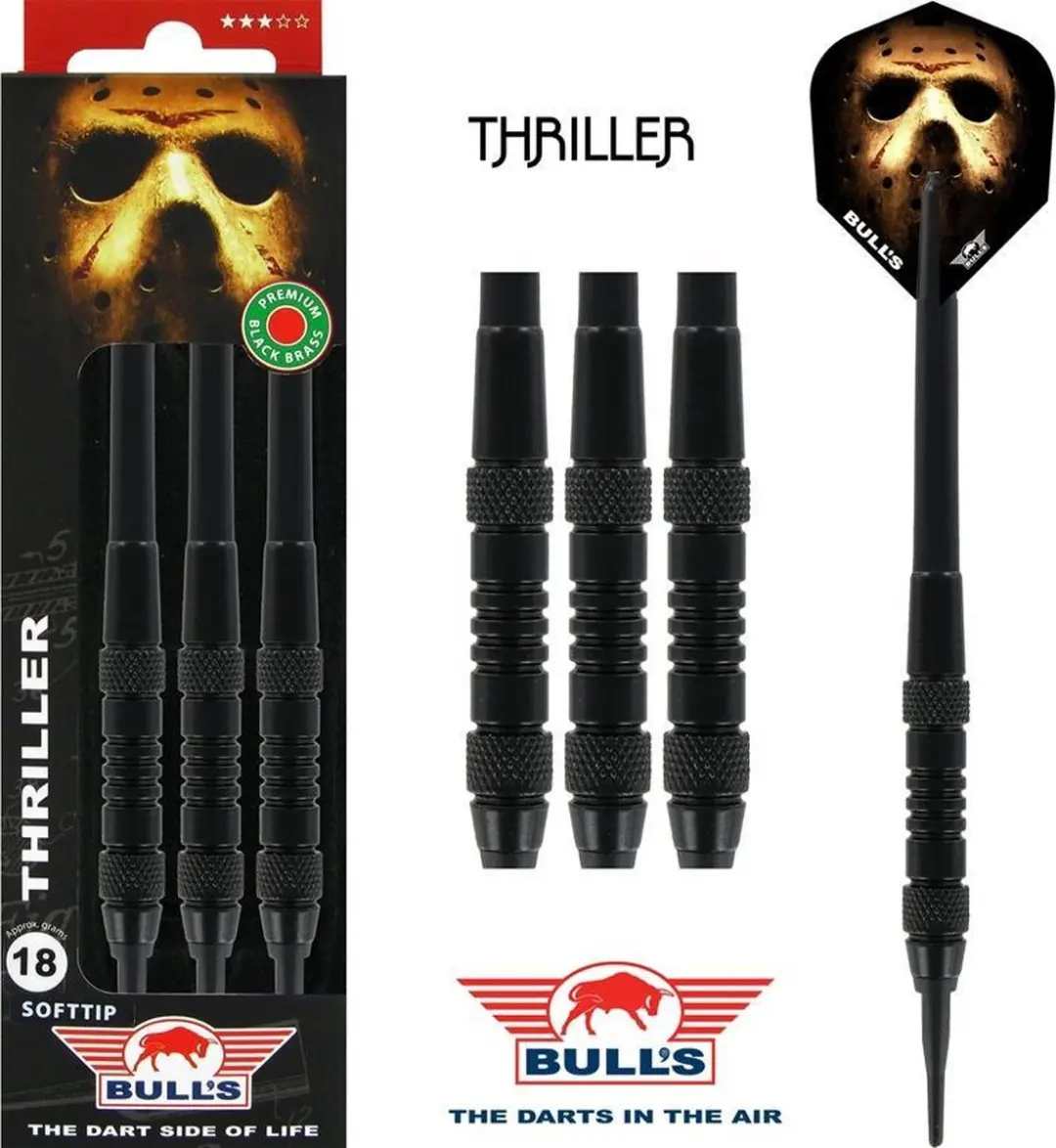 Bull's Thriller Black Brass Soft Tip Darts