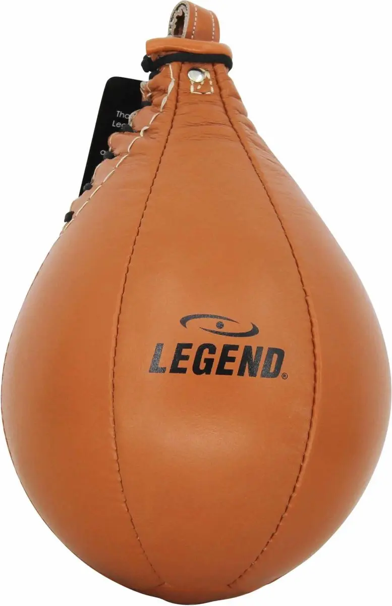 Legend Speedball Lederen Boksbal - Zwart/Wit