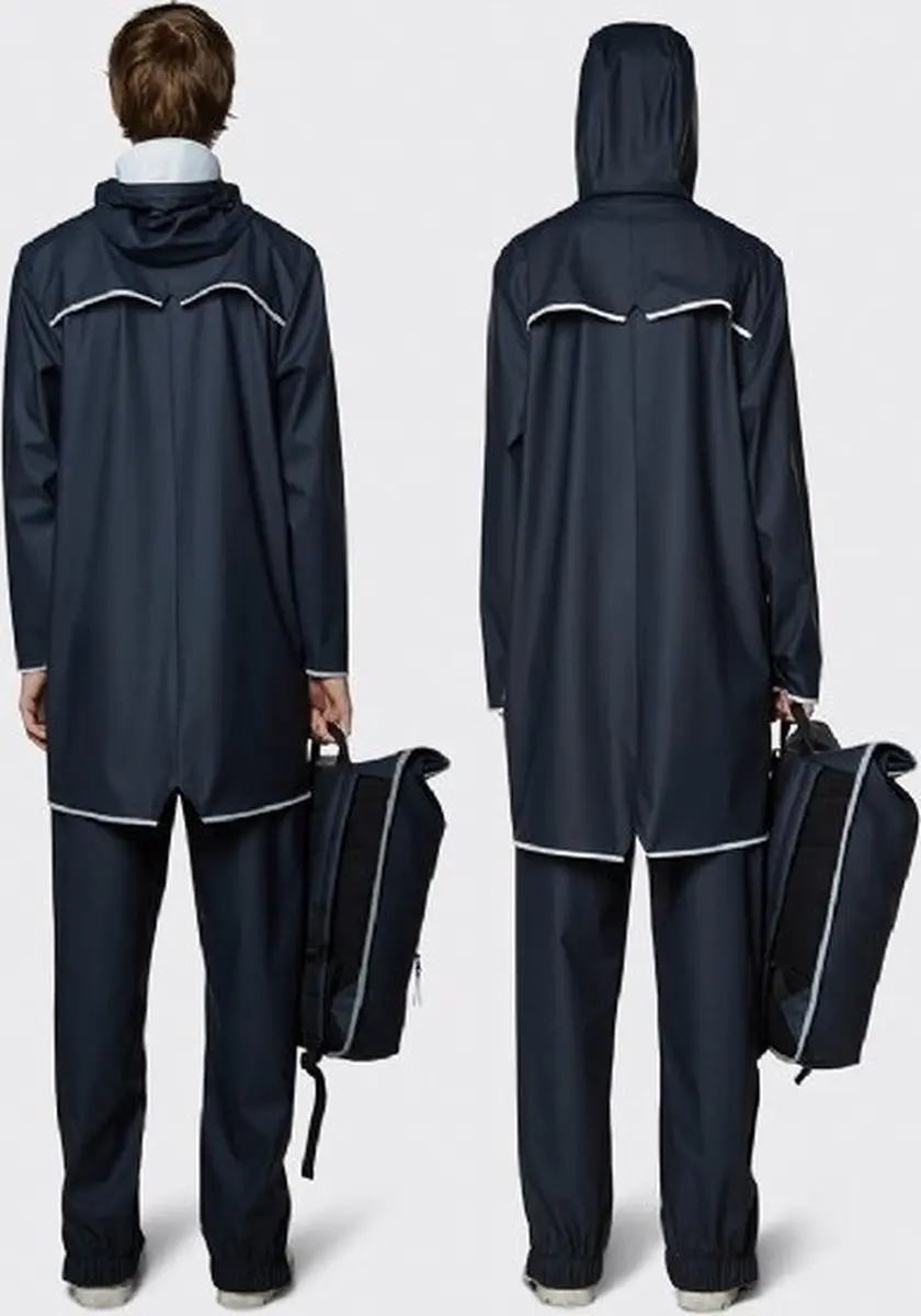 Rains Regenjas Unisex Longer Jacket - Zwart