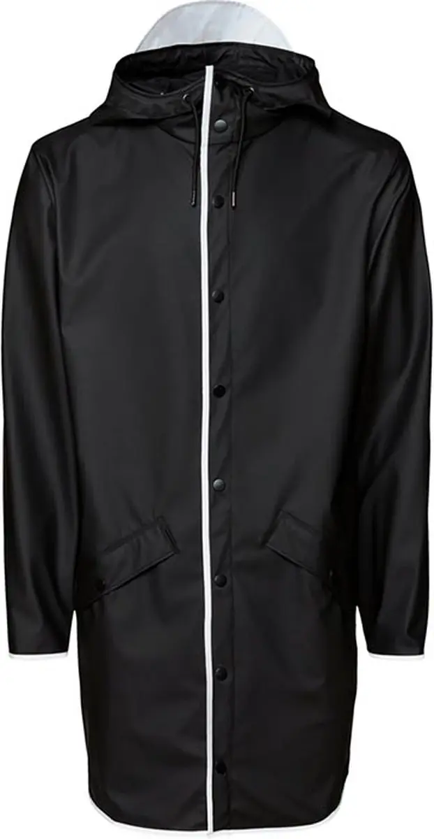 Rains Regenjas Unisex Longer Jacket - Zwart