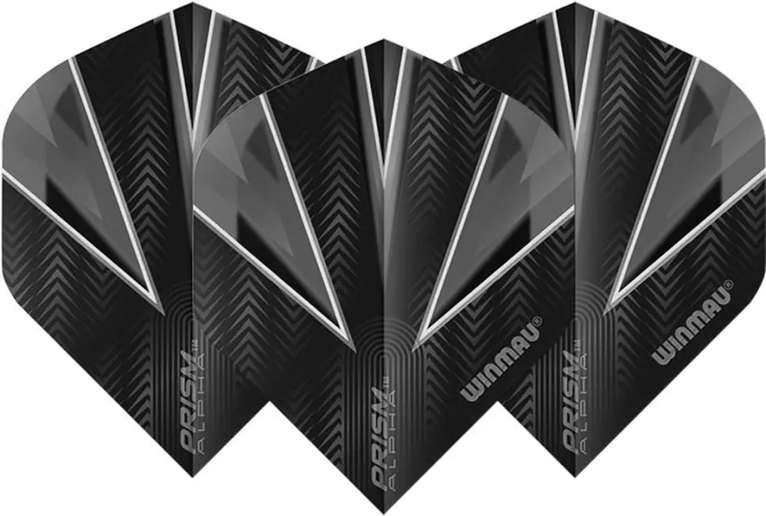 Winmau Prism Alpha Black Dart Flights - 3 Stuks