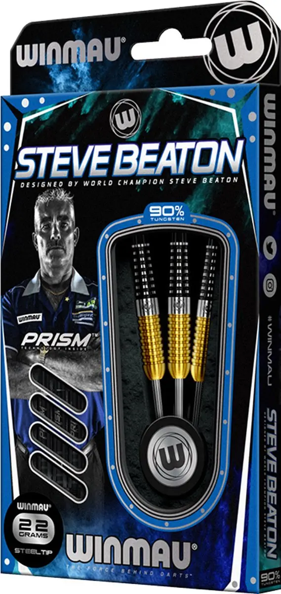 Winmau Steve Beaton Special Edition Dartpijlen - 3 Stuks - Multi
