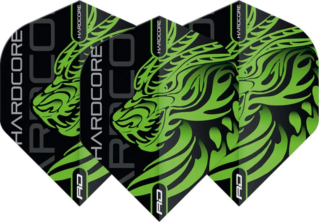 Red Dragon Jonny Clayton Hardcore Dragon Dartvluchten - 3x3 Stuks - Groen F6581