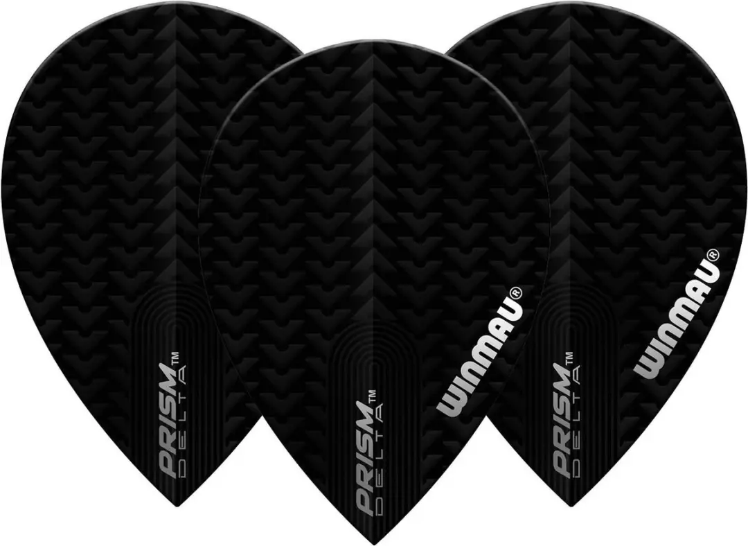 Winmau Prism Delta Pear Black Dart Flights - 3 Stuks