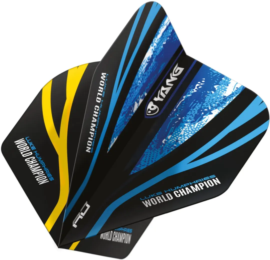 Red Dragon Luke Humphries World Champion Dart Flights TF6996 - Blauw/Goud/Zwart