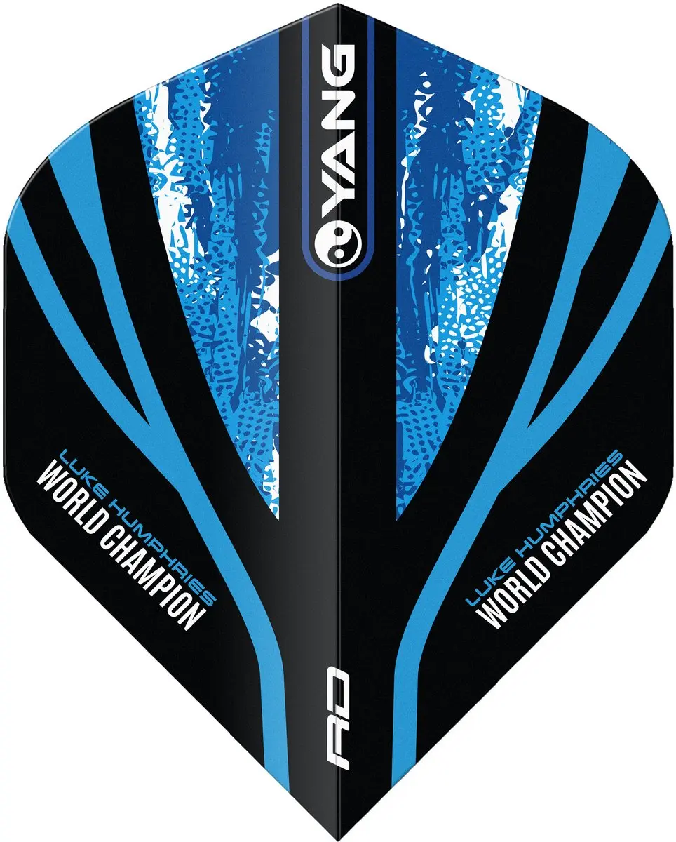 Red Dragon Luke Humphries World Champion Dart Flights TF6996 - Blauw/Goud/Zwart