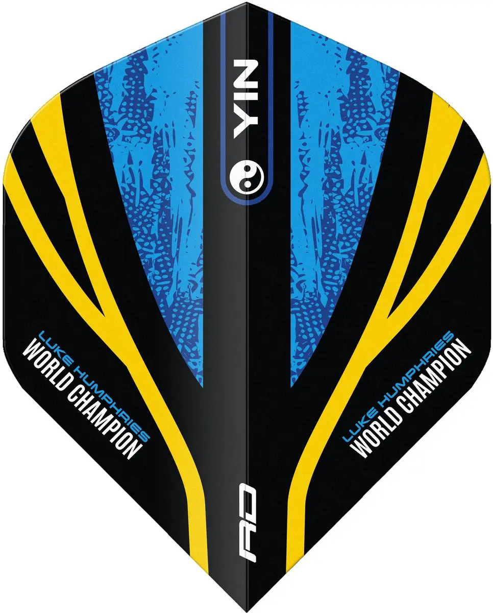 Red Dragon Luke Humphries World Champion Dart Flights TF6996 - Blauw/Goud/Zwart