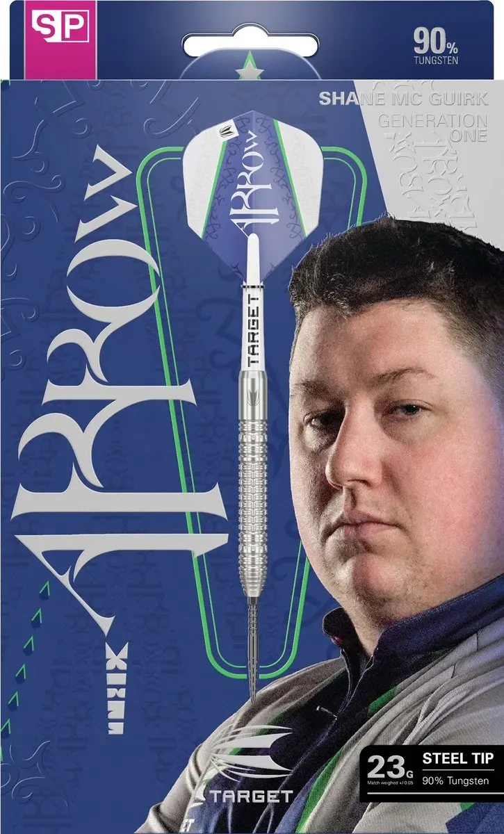 Target Shane McGuirk G1 Swiss Point Dartpijlen - 3 Stuks - Blauw/Zilver - afbeelding 6 van 6