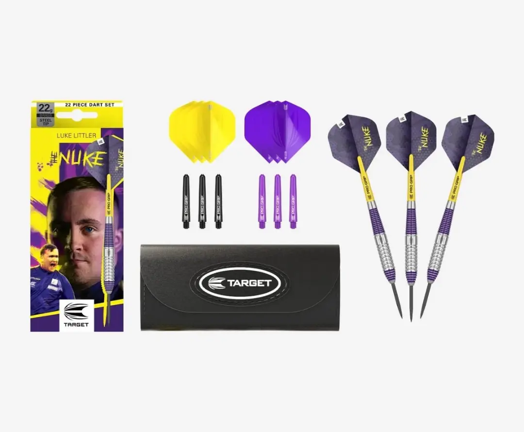 Target Darts Luke Littler Messing Dartset 60mm - 3 Stuks