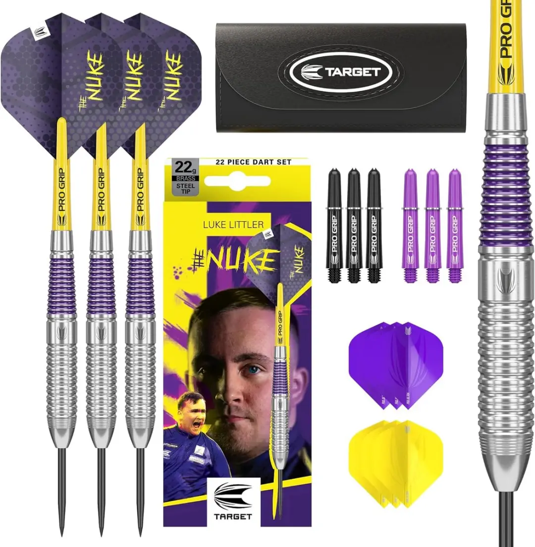 Target Darts Luke Littler Messing Dartset 60mm - 3 Stuks