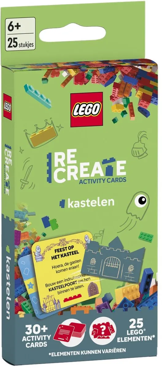 LEGO ReCreate Activity Cards Kastelen - 30 Kaarten + 25 Elementen