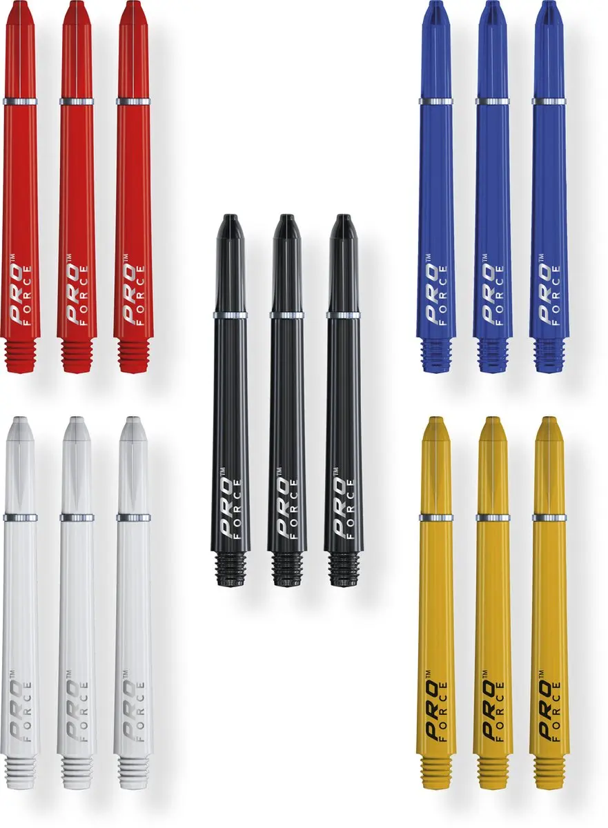 Winmau Pro-Force Shaft Collection 8141 Dart Shafts - 3 Stuks - Multi - afbeelding 6 van 6