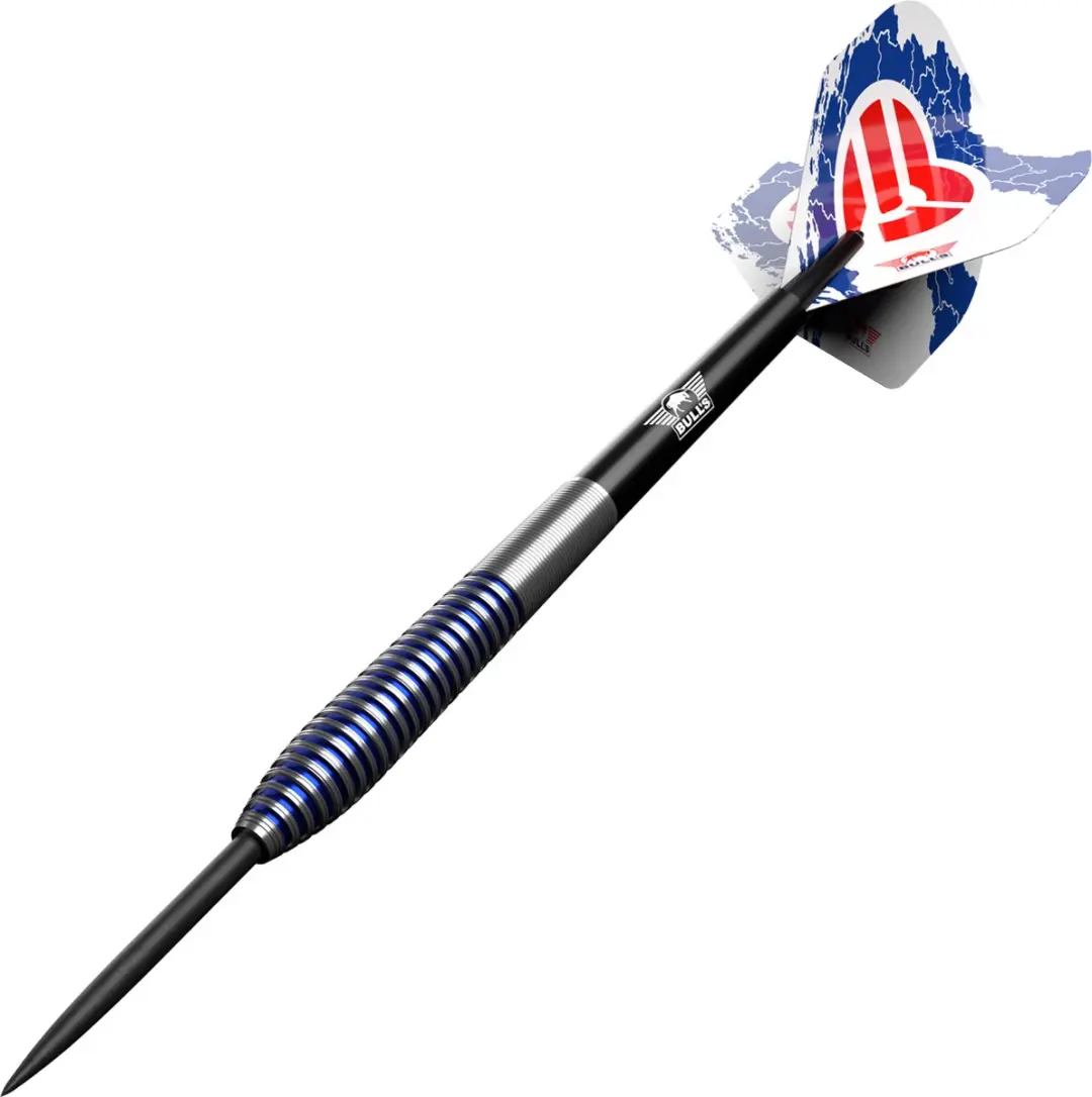 Bull's Romeo Grbavac Dartpijlen 23g - 3 Stuks - Zilver/Blauw