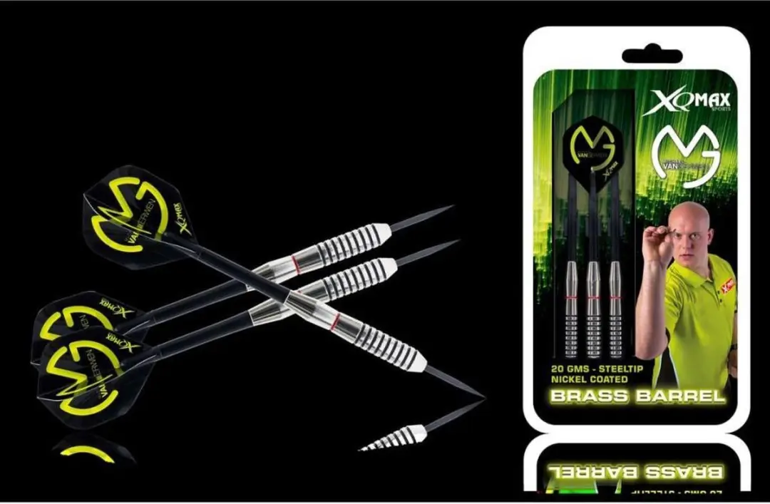 XQMax Darts MvG QD7000630 - 3 Stuks - Zwart/Groen