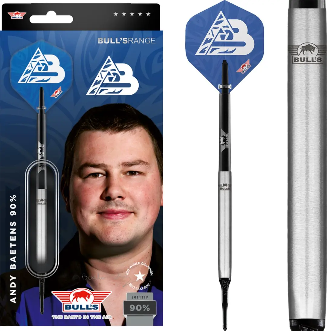 Bull's Andy Baetens 90% Tungsten Softtip Dartpijlen 20g - 3 Stuks