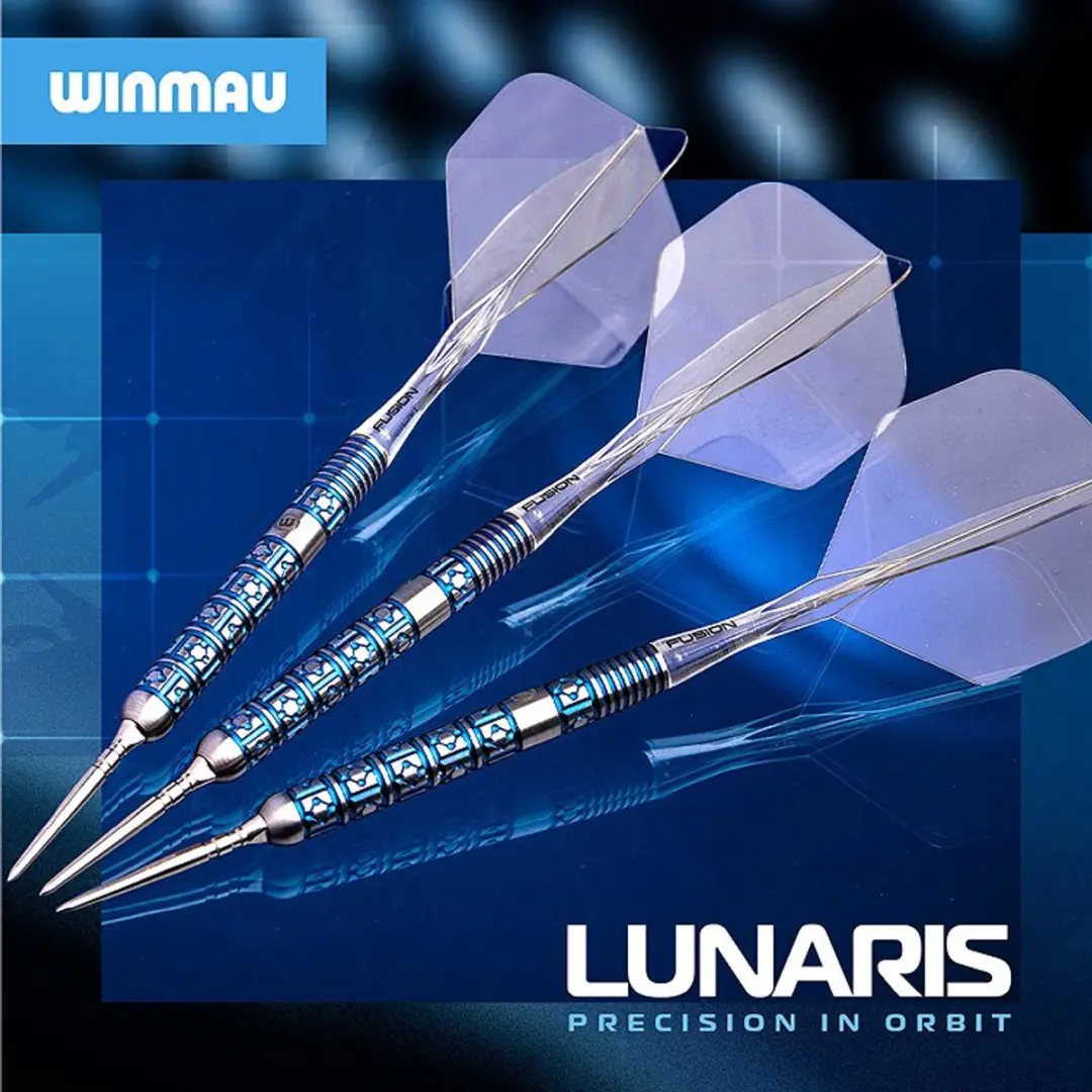 Winmau Lunaris Tapered Switch Point Dartpijlen - 3 Stuks - Blauw/Zilver