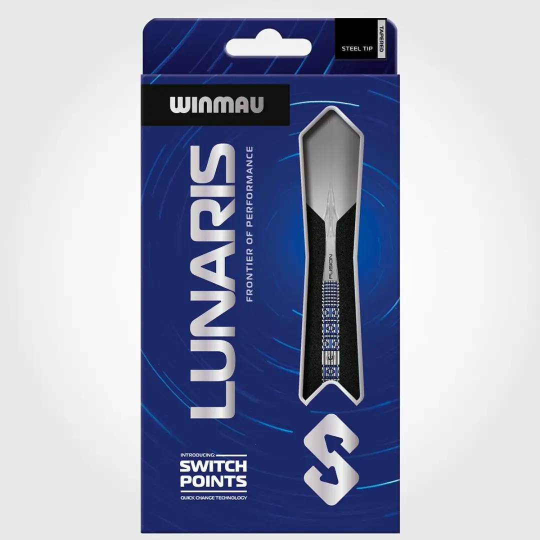 Winmau Lunaris Tapered Switch Point Dartpijlen - 3 Stuks - Blauw/Zilver